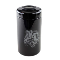 Black Leaf Violettglasdose m. Thermo- + Hygrometer 200ml Black Leaf Violettglasdose m. Thermo- + Hygrometer 200ml