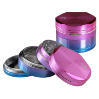 Alu Grinder 4-tlg. pink-blau changierend Alu Grinder 4-tlg. pink-blau changierend