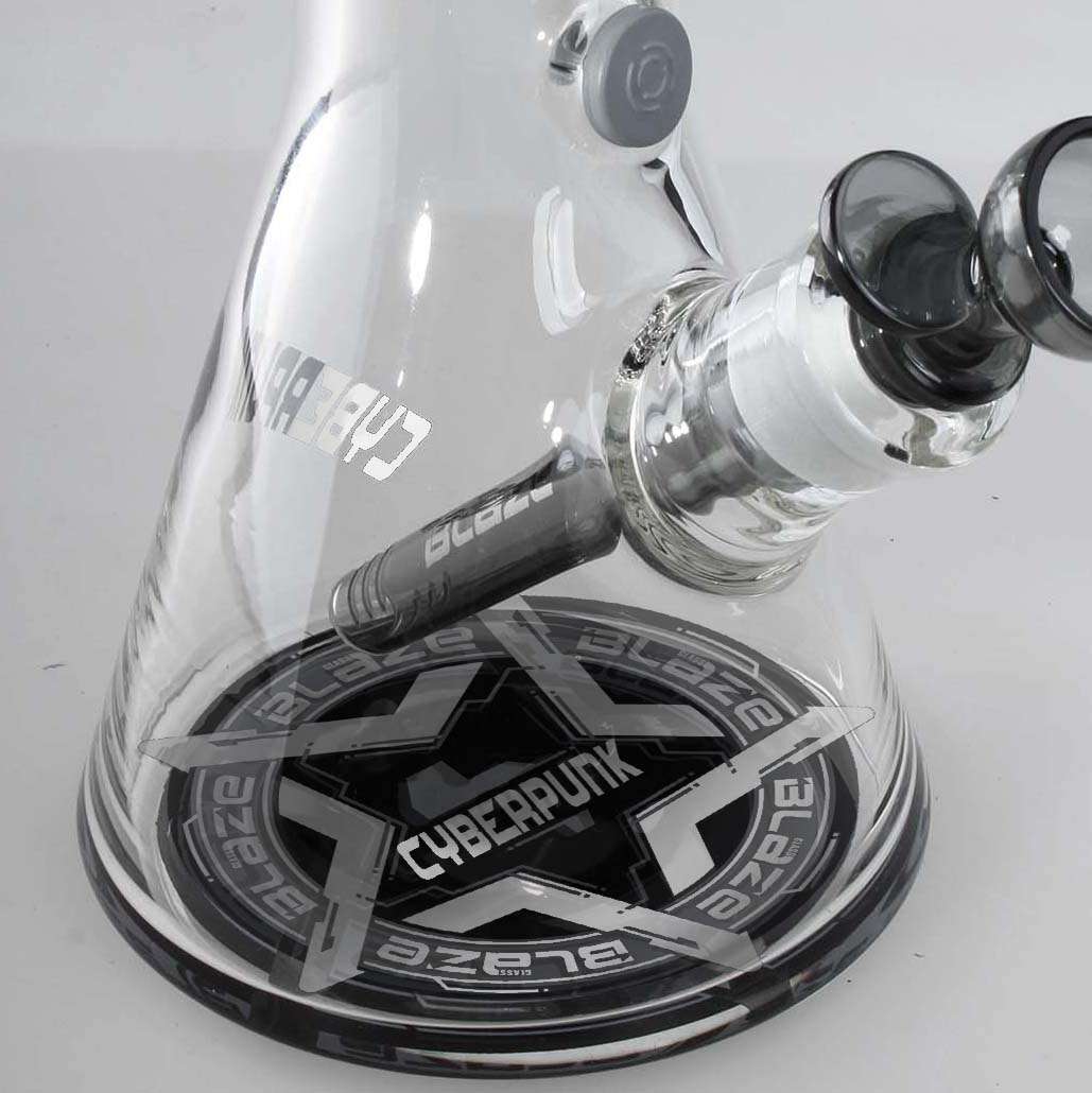 BLAZE Cyberpunk Flask Bong Ice Tree Percolator | Near Dark Shop