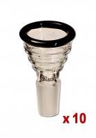 Black Leaf Glass Bowl Steps black rim Black Leaf Glass Bowl Steps black rim