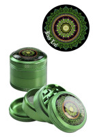 Black Leaf Mandala Al. Grinder 4-part green Black Leaf Mandala Al. Grinder 4-part green