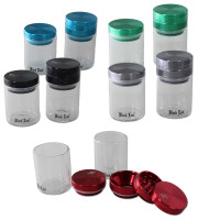 Black Leaf Alu-Grinder 3-tlg. mit Glas Black Leaf Alu-Grinder 3-tlg. mit Glas