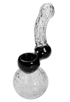 Crystal Bubbler Glass Pipe black Crystal Bubbler Glass Pipe black
